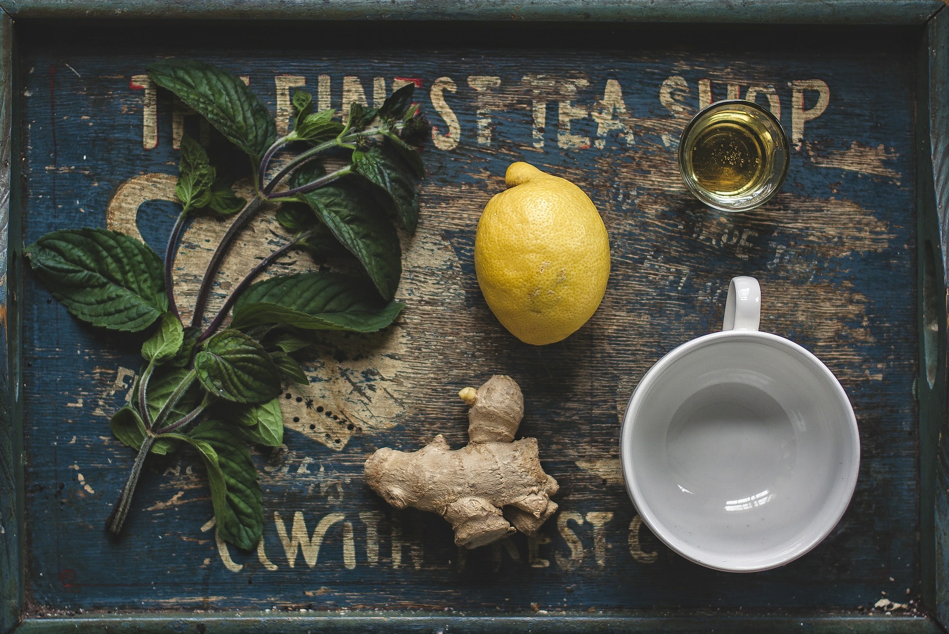 Ginger, lemon, and tea